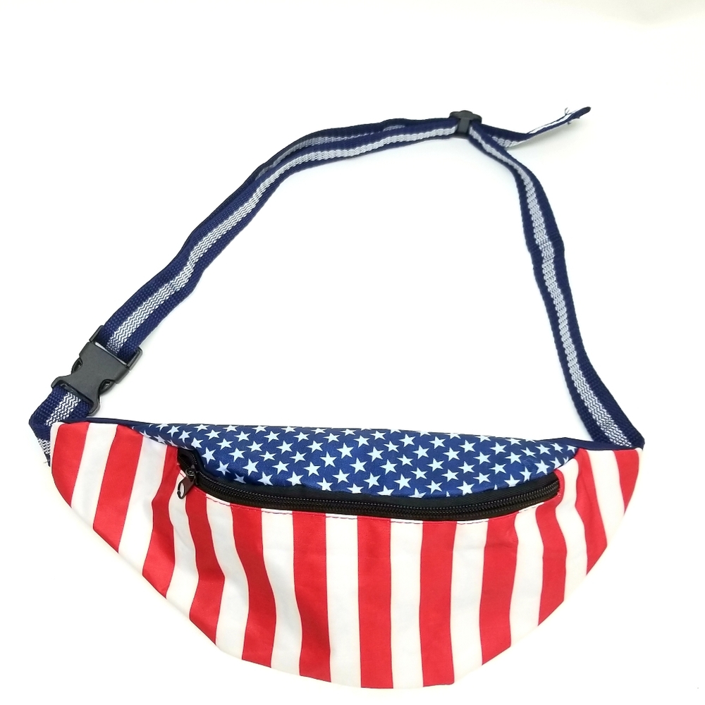 FANNY PACK BUM BAG American Flag Red White Blue